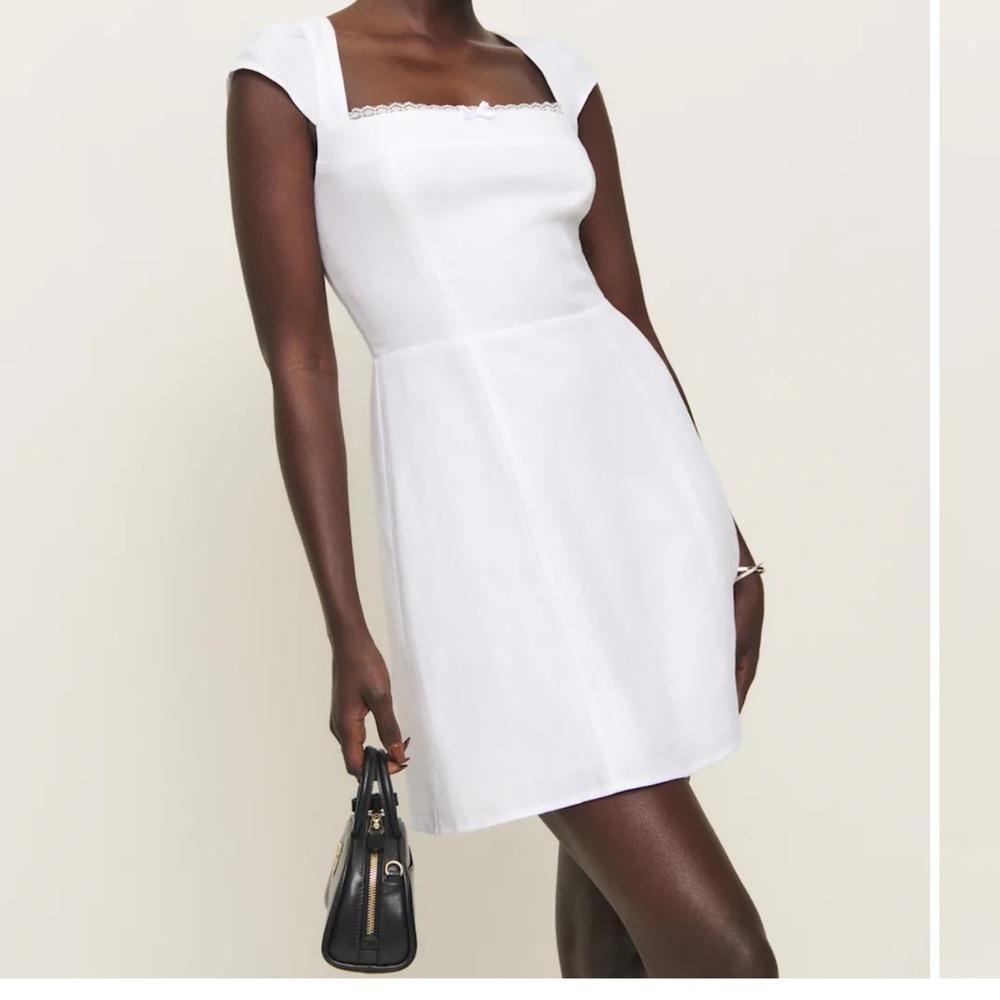 Reformation Loula Linen Mini Dress